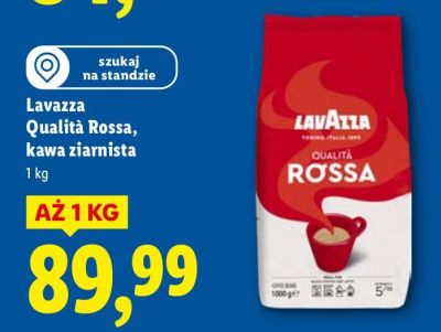 Kawa Lavazza Qualità Rossa ziarnista promocja w Lidl