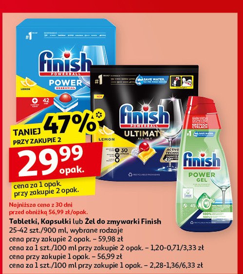 Żel do zmywarki 0% Finish all in 1 promocja