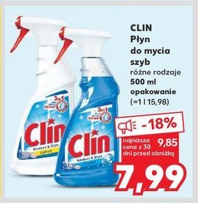 Płyn do szyb anti-fog Clin windows & glass promocja w Kaufland