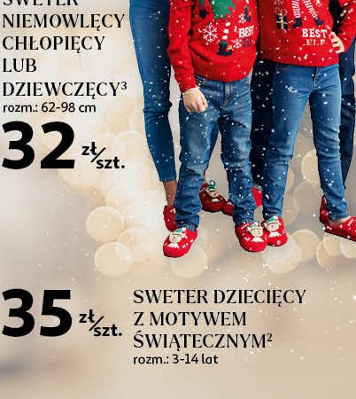 Sweterek dziewczęcy świąteczny 3-14 lat Auchan inextenso promocja w Auchan