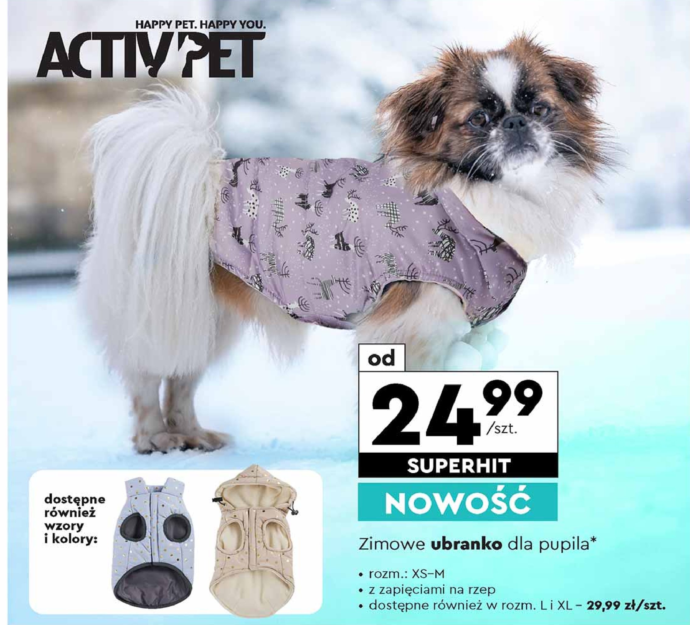 Ubranko zimowe xs-m Activ pet promocja w Biedronka