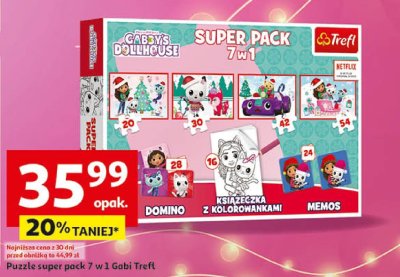 Puzzle super pack 7 w 1 Gabi Trefl promocja w Auchan