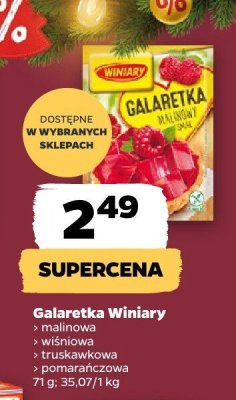 Galaretka Winiary malinowa wiśniowa truskawkowa pomarańczowa promocja w Netto