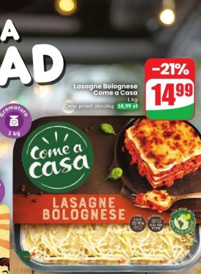 Lasagne Bolognese Come a Casa promocja w Dino
