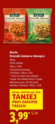 Orzeszki ziemne w skorupce 200 g, różne rodzaje promocja w Lidl