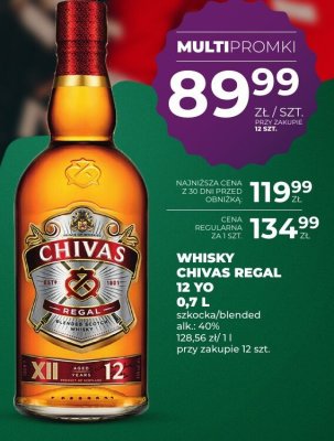 Whisky Chivas Regal 12 YO szkocka/blended 0,7 l promocja w Duży Ben