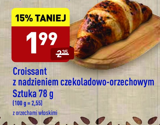 Croissant z nadzieniem czekoladowo-orzechowym promocja