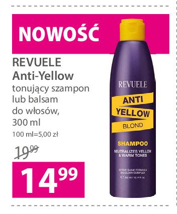 Balsam do włosów tonujący Revuele anti-yellow promocja