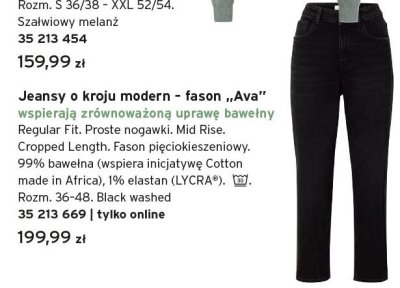 Jeansy o kroju modern - fason Ava promocja w Tchibo