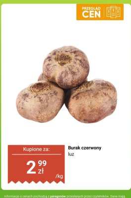 Burak czerwony luz promocja w Biedronka