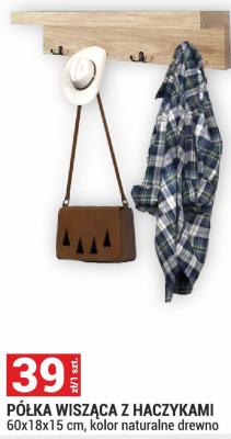 PÓŁKA WISZĄCA Z HACZYKAMI promocja w Merkury Market