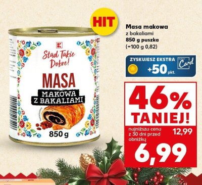 Masa makowa z bakaliami promocja w Kaufland