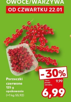 Porzeczki czerwone 125g  promocja w Kaufland