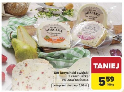 Ser korycinski swojski z czarnuszką Polska Gościna promocja w Carrefour