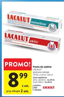 Pasta do zębów wybrane rodzaje promocja w Intermarche