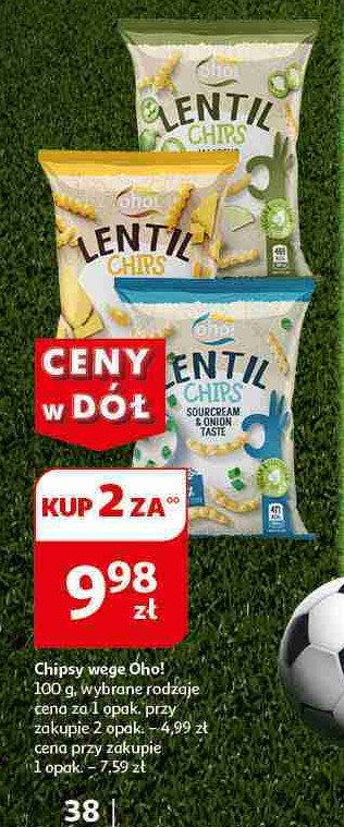 Chipsy z soczewicy sour cream & onion OHO! promocja