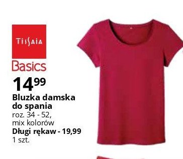 Bluzka damska do spania długi rękaw 34-52 TISSAIA BASICS promocja