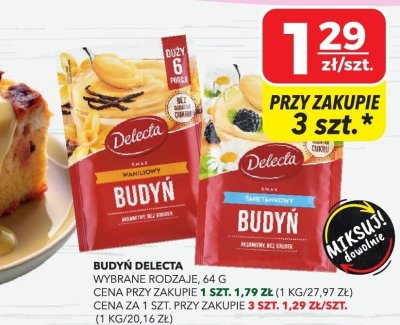 Budyń Delecta wybrane rodzaje, 64g promocja w Top Market