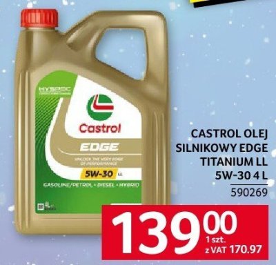 Olej silnikowy Castrol Edge Titanium LL 5W-30 promocja w Selgros