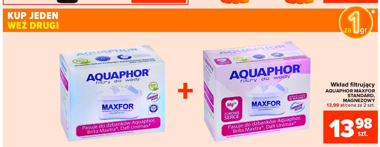 Wkład magnezowy maxfor Aquaphor promocja