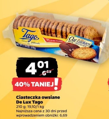 Ciasteczka owsiane De Lux promocja w Netto