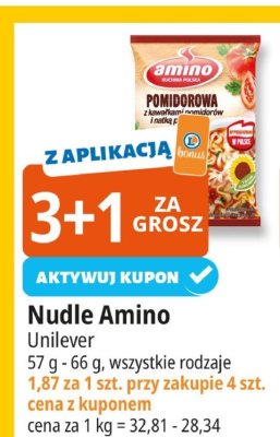 Nudle Amino Unilever promocja w Leclerc