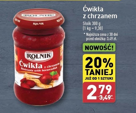 Ćwikła z chrzanem Rolnik promocja w Aldi