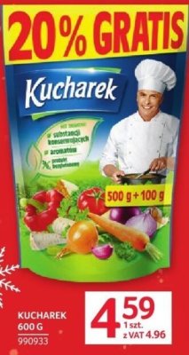 Kucharek przyprawa uniwersalna 600 g promocja w Selgros