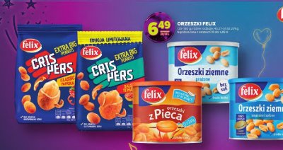 Orzeszki Felix, różne rodzaje, 125-150 g, 43.27-51.92 zł/kg promocja w Stokrotka