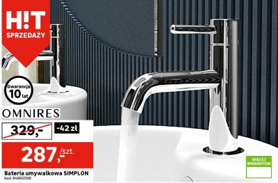 Bateria umywalkowa SIMPLON OMNIRES promocja w Leroy Merlin