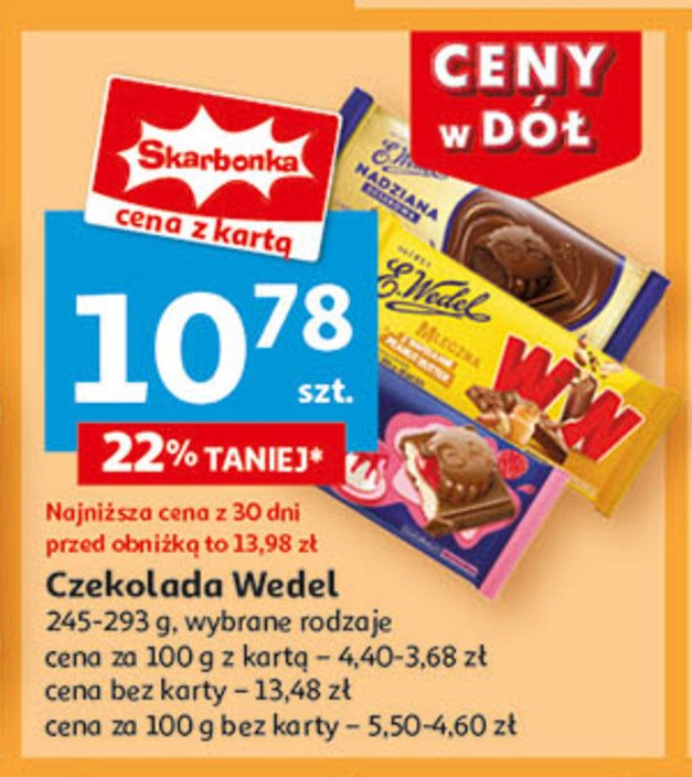 Czekolada nadziana deserowa E. wedel promocja