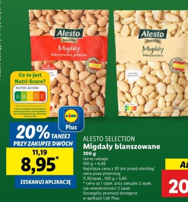Migdały blanszowane Alesto promocja