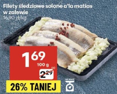 Filety śledziowe solone a'la matias w zalewie promocja w Delikatesy Centrum