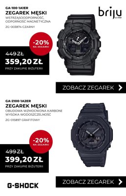 Zegarek męski G-SHOCK GA-100-1A1ER promocja w Briju