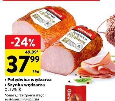 Szynka wędzona OLEWNIK promocja w Intermarche