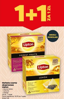 Herbata czarna ekspresowa Lipton mango promocja w Netto