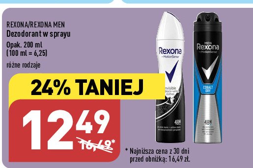 Antyperspirant cobalt dry Rexona men cobalt dry promocja