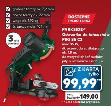 Ostrzałka do łańcuchów psg 85 c2 Parkside promocja