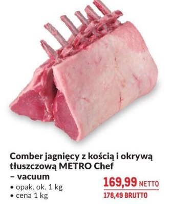 Comber jagnięcy z kością i okrywą tłuszczową METRO Chef vacuum promocja w Makro