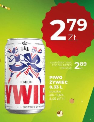 Piwo Żywiec 0,33 L promocja w Duży Ben