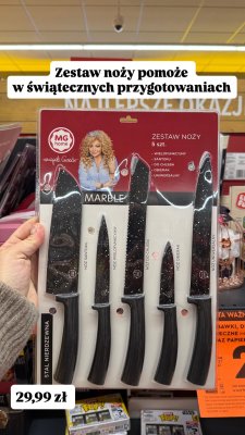Zestaw noży Marble 5 szt. promocja w Biedronka