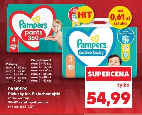 Pieluszki dla dzieci 3 Pampers active baby promocja