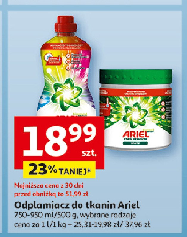 Odplamiacz white ARIEL STAIN REMOVER promocja w Auchan