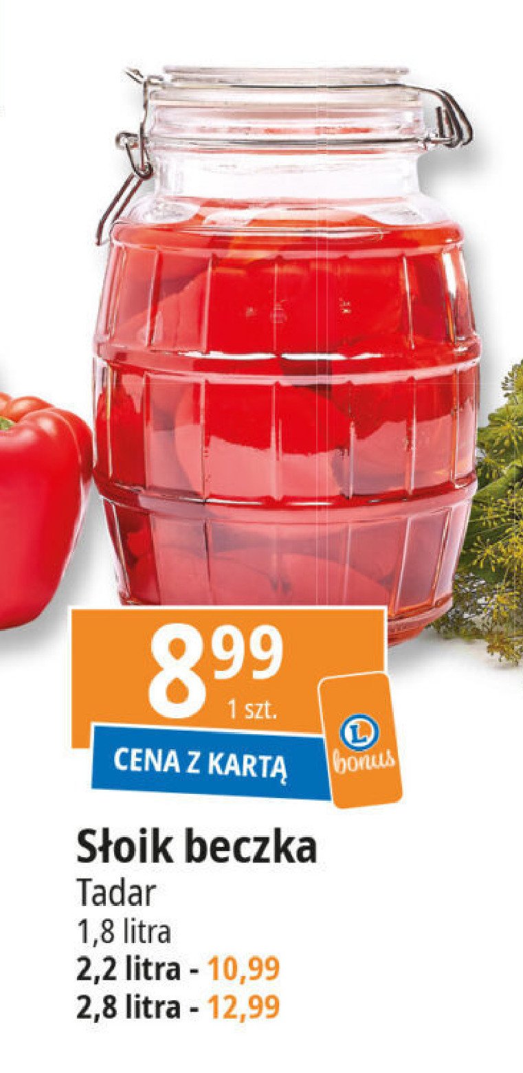 Słoik beczka 2.2 l Tadar promocja