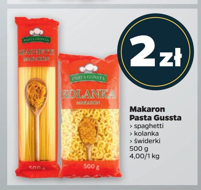 Makaron spaghetti PASTA GUSSTA promocja w Netto