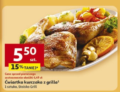 Ćwiartka kurczaka z grilla 1 sztuka Stoisko Grill promocja w Auchan