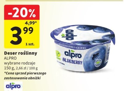 Deser roślinny ALPRO promocja w Intermarche