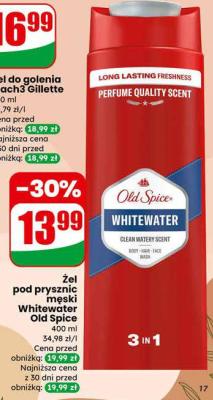 Żel pod prysznic męski Whitewater Old Spice promocja w Dino