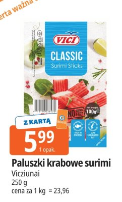 Paluszki krabowe surimi Vici Classic 250 g promocja w Leclerc