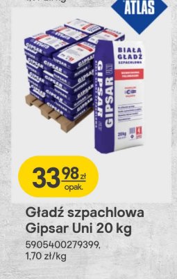 Gładź szpachlowa Gipsar Uni 20 kg promocja w Castorama